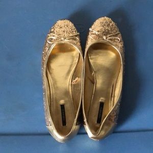 Forever 21 golden sparkle flats
